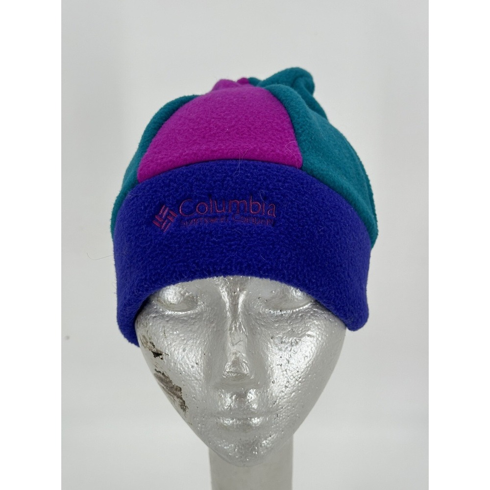 NWT Vintage Columbia Beanie Youth Shooting Star Hat Fleece Sz S/M Multicolor